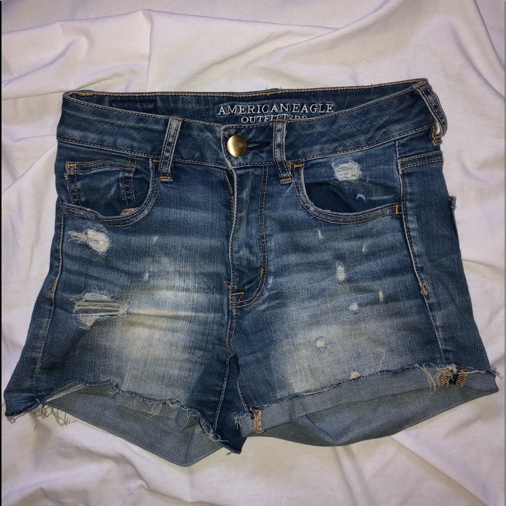 American Eagle High Rise Jean Shorts size 2